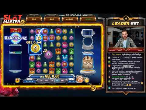 SlotMaster'ის ზედიზედ 4-ბონუსი \'Reactoonz'ზში\'